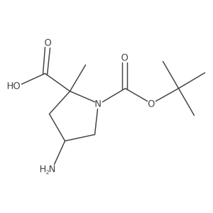 rel-1-(1,1-Dimethylethyl) (2R,4S)-4-amino-2-methyl-1,2-pyrrolidinedicarboxylate Structure
