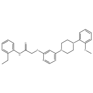 N-(2-ethylphenyl)-2-((6-(4-(2-methoxyphenyl)piperazin-1-yl)pyrimidin-4-yl)thio)acetamide结构式