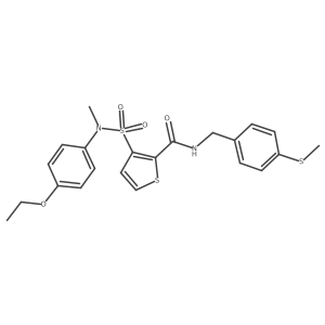 3-[(4-ethoxyphenyl)(methyl)sulfamoyl]-N-[4-(methylsulfanyl)benzyl]thiophene-2-carboxamide结构式