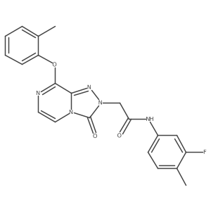 N-(3-fluoro-4-methylphenyl)-2-[8-(2-methylphenoxy)-3-oxo[1,2,4]triazolo[4,3-a]pyrazin-2(3H)-yl]acetamide结构式