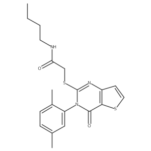 N-butyl-2-{[3-(2,5-dimethylphenyl)-4-oxo-3,4-dihydrothieno[3,2-d]pyrimidin-2-yl]sulfanyl}acetamide Structure