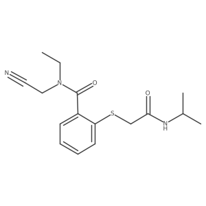 N-(cyanomethyl)-N-ethyl-2-({[(propan-2-yl)carbamoyl]methyl}sulfanyl)benzamide结构式