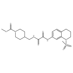 Methyl 4-((2-((1-(methylsulfonyl)-1,2,3,4-tetrahydroquinolin-7-yl)amino)-2-oxoacetamido)methyl)piperidine-1-carboxylate结构式