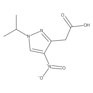 1H-Pyrazole-3-acetic acid, 1-(1-methylethyl)-4-nitro-结构式