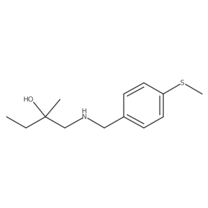 2-Methyl-1-((4-(methylthio)benzyl)amino)butan-2-ol结构式