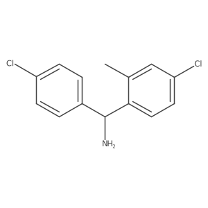 (4-Chloro-2-methylphenyl)(4-chlorophenyl)methanamine Structure