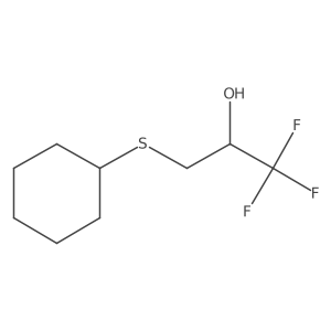 3-(Cyclohexylsulfanyl)-1,1,1-trifluoropropan-2-ol结构式