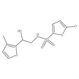 5-chloro-N-[2-hydroxy-2-(3-methylthiophen-2-yl)ethyl]thiophene-2-sulfonamide Structure
