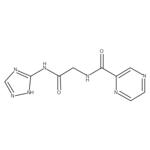 N-[2-oxo-2-(4H-1,2,4-triazol-3-ylamino)ethyl]pyrazine-2-carboxamide结构式