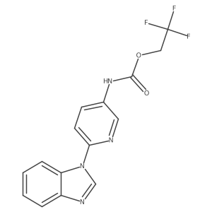 2,2,2-trifluoroethyl N-[6-(1H-1,3-benzodiazol-1-yl)pyridin-3-yl]carbamate结构式