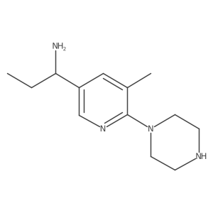 1-(5-Methyl-6-(piperazin-1-yl)pyridin-3-yl)propan-1-amine Structure