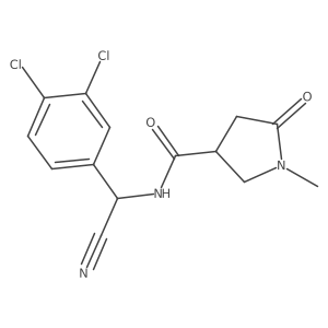 N-[cyano(3,4-dichlorophenyl)methyl]-1-methyl-5-oxopyrrolidine-3-carboxamide结构式