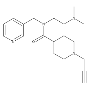 N-[2-(dimethylamino)ethyl]-1-(prop-2-yn-1-yl)-N-[(pyridin-3-yl)methyl]piperidine-4-carboxamide Structure