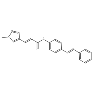 2-Propenamide, 3-(1-methyl-1H-pyrazol-4-yl)-N-[4-(2-phenyldiazenyl)phenyl]-结构式