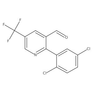 2-(2,5-Dichlorophenyl)-5-(trifluoromethyl)nicotinaldehyde结构式