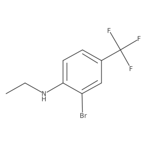 2-bromo-N-ethyl-4-(trifluoromethyl)aniline结构式
