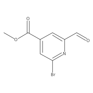 Methyl 2-bromo-6-formylisonicotinate结构式