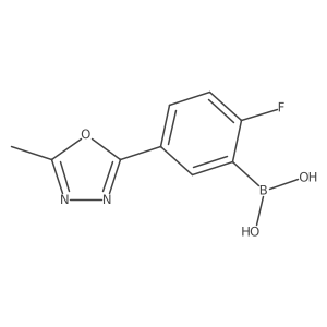 B-[2-fluoro-5-(5-methyl-1,3,4-oxadiazol-2-yl)phenyl]boronic acid Structure
