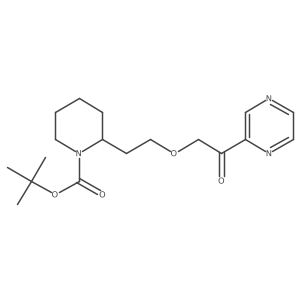 tert-Butyl 2-(2-(2-oxo-2-(pyrazin-2-yl)ethoxy)ethyl)piperidine-1-carboxylate Structure