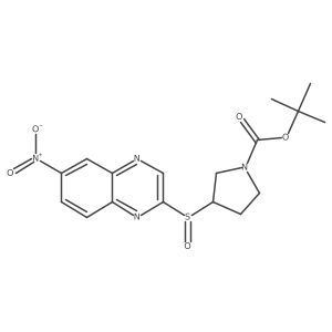 (R)-tert-butyl 3-((S)-(6-nitroquinoxalin-2-yl)sulfinyl)pyrrolidine-1-carboxylate结构式