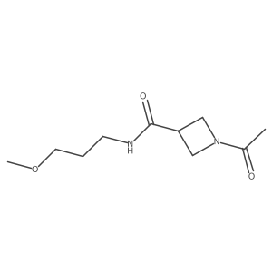 1-acetyl-N-(3-methoxypropyl)azetidine-3-carboxamide结构式