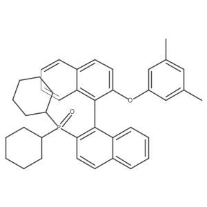 (1R)-Dicyclohexyl(2'-(3,5-dimethylphenoxy)-[1,1'-binaphthalen]-2-yl)phosphine oxide Structure