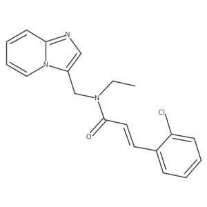 (E)-3-(2-chlorophenyl)-N-ethyl-N-(imidazo[1,2-a]pyridin-3-ylmethyl)acrylamide Structure