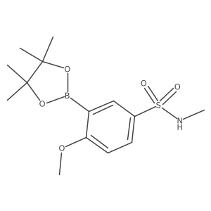 4-methoxy-N-methyl-3-(4,4,5,5-tetramethyl-1,3,2-dioxaborolan-2-yl)Benzenesulfonamide结构式