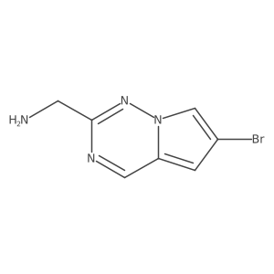 (6-Bromopyrrolo[2,1-f][1,2,4]triazin-2-yl)methanamine结构式