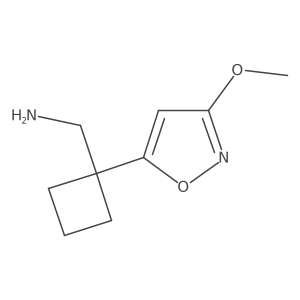 [1-(3-Methoxy-1,2-oxazol-5-yl)cyclobutyl]methanamine Structure
