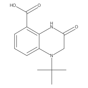1-(tert-Butyl)-3-oxo-1,2,3,4-tetrahydroquinoxaline-5-carboxylic acid Structure