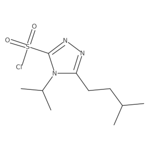 5-(3-methylbutyl)-4-(propan-2-yl)-4H-1,2,4-triazole-3-sulfonyl chloride结构式