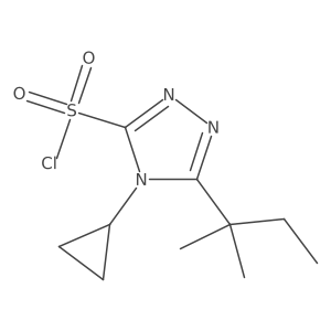 4-cyclopropyl-5-(2-methylbutan-2-yl)-4H-1,2,4-triazole-3-sulfonyl chloride结构式