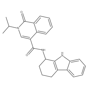 1-oxo-2-(propan-2-yl)-N-(2,3,4,9-tetrahydro-1H-carbazol-1-yl)-1,2-dihydroisoquinoline-4-carboxamide结构式