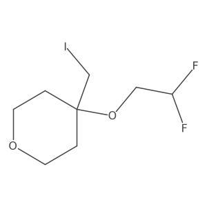 4-(2,2-Difluoroethoxy)-4-(iodomethyl)oxane Structure
