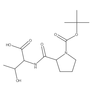 (2S,3S)-2-{[(2S)-1-[(tert-butoxy)carbonyl]pyrrolidin-2-yl]formamido}-3-hydroxybutanoic acid Structure