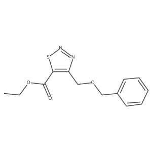 Ethyl 4-((benzyloxy)methyl)-1,2,3-thiadiazole-5-carboxylate结构式