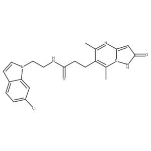 N-[2-(6-chloro-1H-indol-1-yl)ethyl]-3-(5,7-dimethyl-2-oxo-1,2-dihydropyrazolo[1,5-a]pyrimidin-6-yl)propanamide结构式