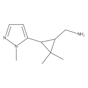 [2,2-dimethyl-3-(1-methyl-1H-pyrazol-5-yl)cyclopropyl]methanamine结构式