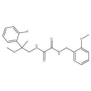 N1-(2-(2-fluorophenyl)-2-methoxypropyl)-N2-(2-methoxybenzyl)oxalamide结构式