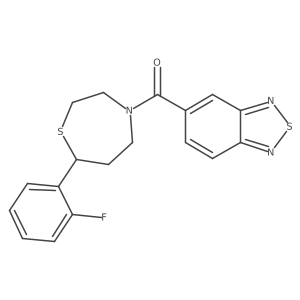 Benzo[c][1,2,5]thiadiazol-5-yl(7-(2-fluorophenyl)-1,4-thiazepan-4-yl)methanone结构式
