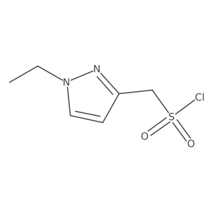 (1-ethyl-1H-pyrazol-3-yl)methanesulfonyl chloride Structure