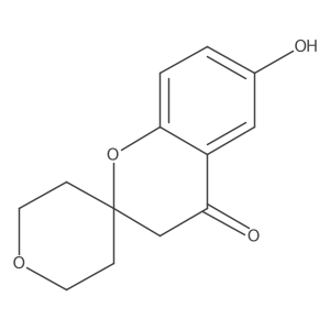 6-Hydroxy-3,4-dihydrospiro[1-benzopyran-2,4'-oxan]-4-one Structure