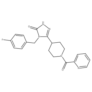 4-(4-fluorobenzyl)-5-[1-(pyridin-2-ylcarbonyl)piperidin-4-yl]-2,4-dihydro-3H-1,2,4-triazol-3-one Structure