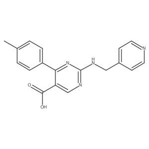 4-(4-Methylphenyl)-2-{[(pyridin-4-yl)methyl]amino}pyrimidine-5-carboxylic acid结构式