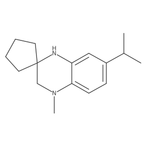 Spiro[cyclopentane-1,2a(2)(1a(2)H)-quinoxaline], 3a(2),4a(2)-dihydro-4a(2)-methyl-7a(2)-(1-methylethyl)- Structure
