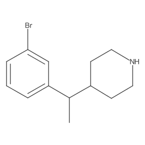 4-[1-(3-Bromophenyl)ethyl]piperidine结构式