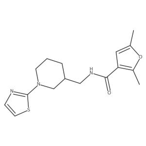 2,5-dimethyl-N-((1-(thiazol-2-yl)piperidin-3-yl)methyl)furan-3-carboxamide Structure