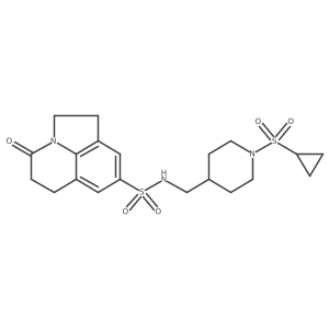 N-((1-(cyclopropylsulfonyl)piperidin-4-yl)methyl)-4-oxo-2,4,5,6-tetrahydro-1H-pyrrolo[3,2,1-ij]quinoline-8-sulfonamide结构式