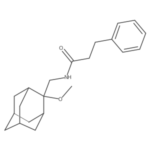 N-(((1R,3S,5r,7r)-2-methoxyadamantan-2-yl)methyl)-3-phenylpropanamide结构式